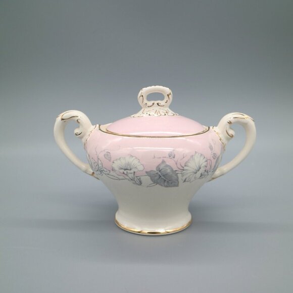 Myott Morning Glory Creamer & Sugar Bowl, 2 Tea Cups (Set of 4 pc) - Picture 5 of 7